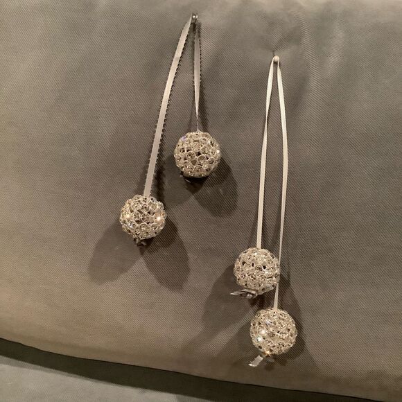 Glitzy Christmas Holiday Crystal Ornaments - Picture 1 of 7
